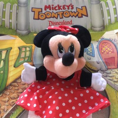 Mickey Mouse hand puppets complete with stage. 7 units like this in unopened boxes. 