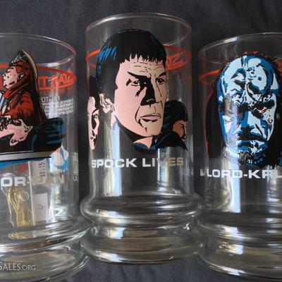 Star Trek collectors glasses. 