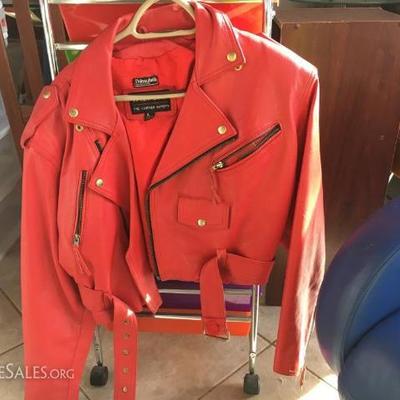 Wilson Red Leather Thinsulate  Jacket