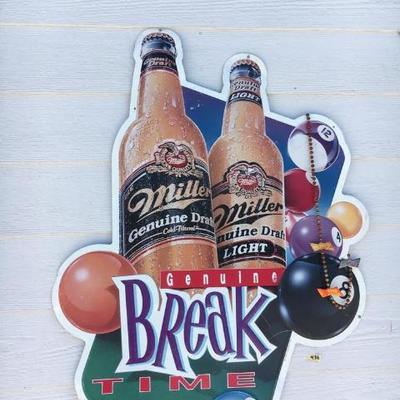 Miller Beer Break Time Sign