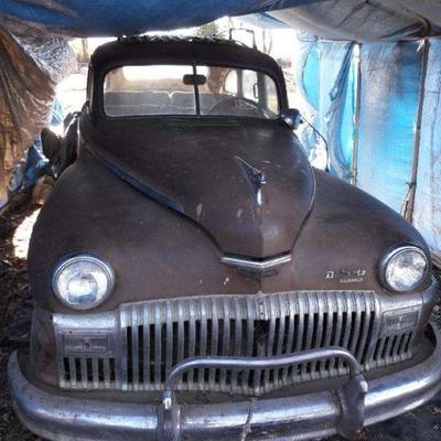 1947 De Soto - one of two there is one that runs and one for parts.