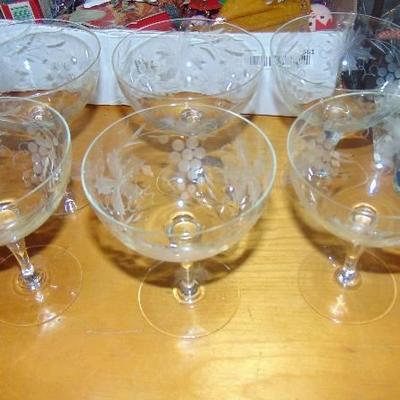 Holiday champagne glasses