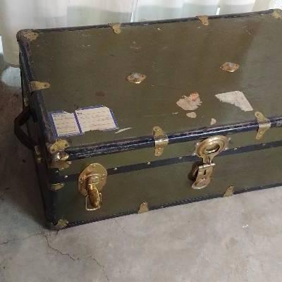Antique Trunk Made by Butterfield Trunk Company