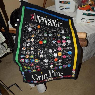 American Girl Grin pins