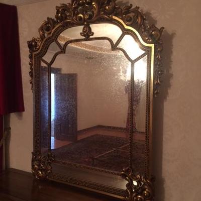 Gilt Wood Rococo Wall Mirror