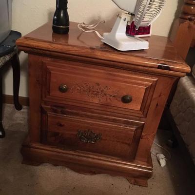set of two drawer nightstand