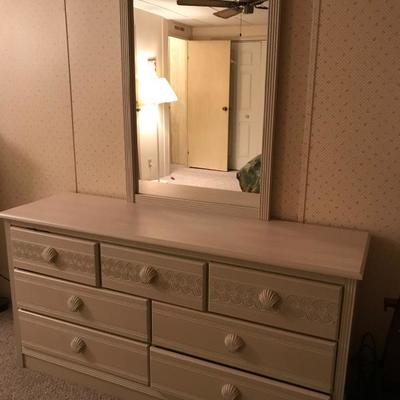King bedroom set, Headboard,  mattress, chest of drawers, dressers, lingerie cabinet, matching nightstands 