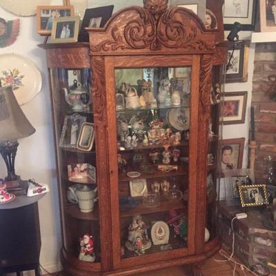 CURIO Antique Wood Cabinet