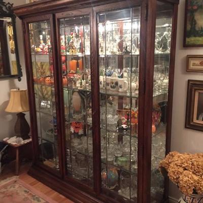 CURIO Wood Lighted Cabinet