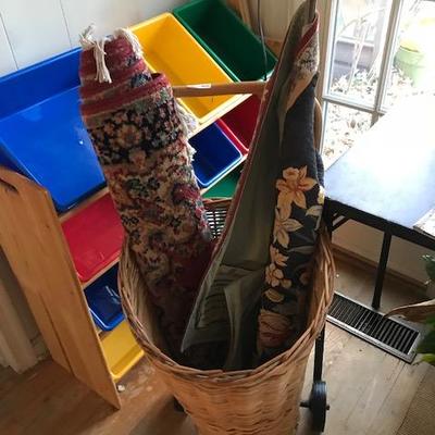 French Basket, rug, Tapestry.