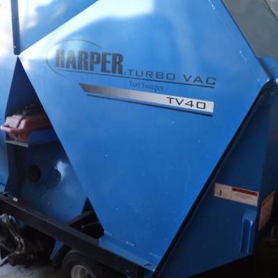 Harper turbo vac turf sweeper tv40. Brush on hydra ...