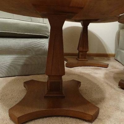 3 matching mid century wood end tables