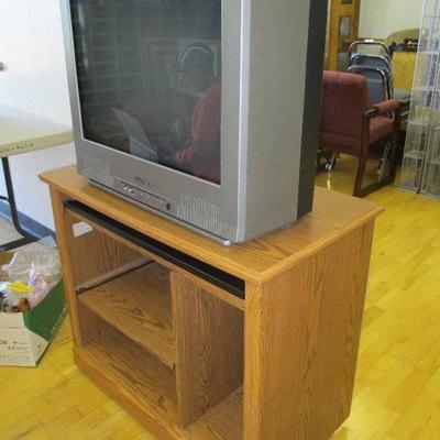 Old School Working TV with Stand