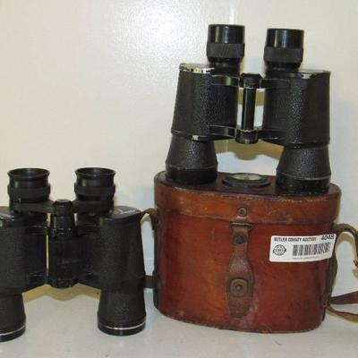 Lot of 2 Pairs of Binoculars - 1 w/ vintage 