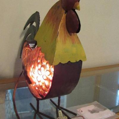 Cool Decorative Rooster Lamp - Works!