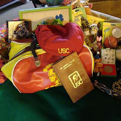Some of the array of USC memorabilia-circa 70's