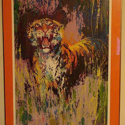 Large Leroy Neiman Bengal Tiger serigraph-signed and numbered
