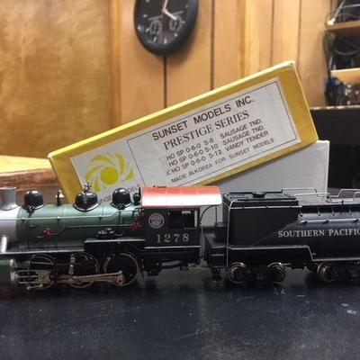 Sunset Model Prestige Series HO steam locomotive train