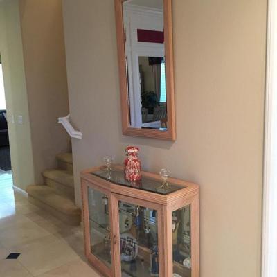 DIning room buffet / curio and mirror 