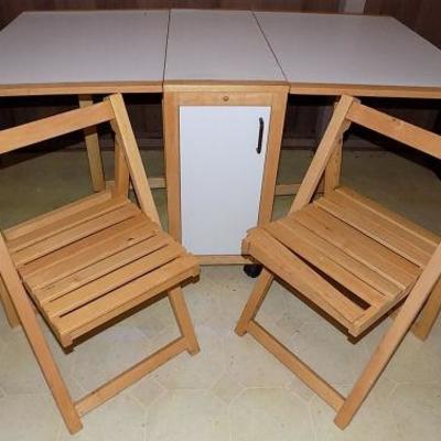 EBC045 Rolling Folding Table with Chairs
