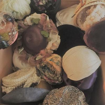 About 50 vintage ladies hats!