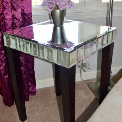 Mirrored side table