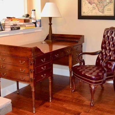 Reproduction Washington Writing Desk and leather desk chair