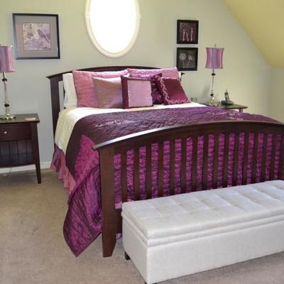 Mission style queen bed