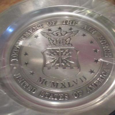 Set of 4 Pewter Brand New Plates Air Force