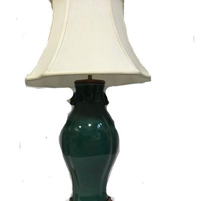 Green Pottery Vase Style Lamp 