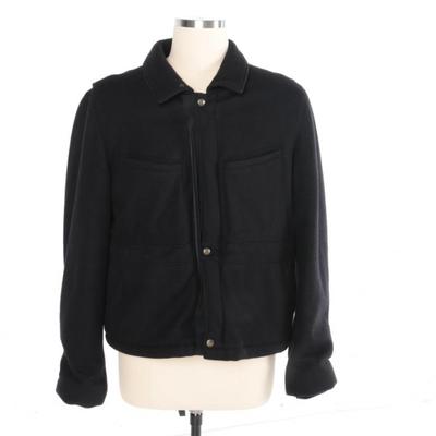 Men's Lanvin Black Wool Bomber Jacket   https://www.ebth.com/items/7387591-men-s-lanvin-black-wool-bomber-jacket