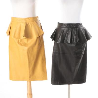 Trelise Cooper Leather Peplum Skirts   https://www.ebth.com/items/7389022-trelise-cooper-leather-peplum-skirts