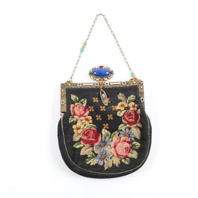 Antique Floral Beaded Handbag   https://www.ebth.com/items/7390165-antique-floral-beaded-handbag