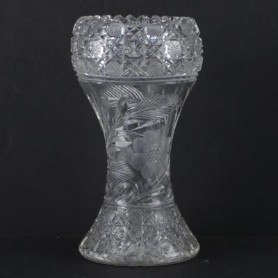 Antique Cut Glass Vase Featuring a Cut Cane Pattern  https://www.ebth.com/items/7389871-antique-cut-glass-vase-featuring-a-cut-cane-pattern