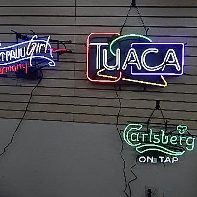 Neon bar advertising lights