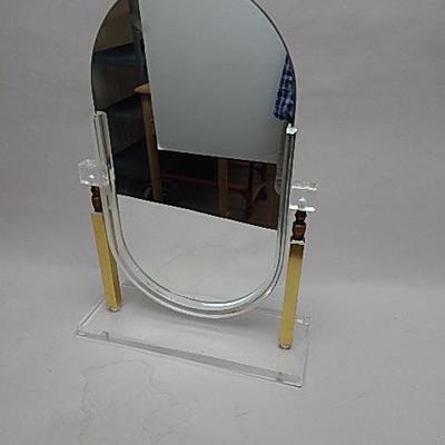 Lucite Counter Top Easel Mirror