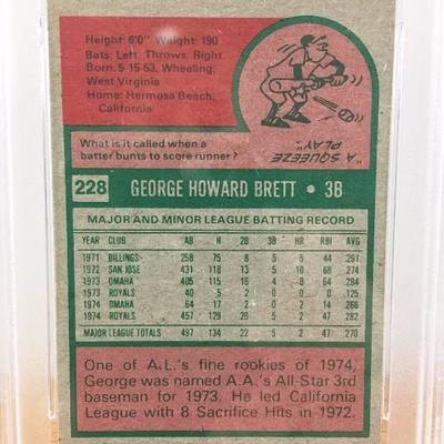 1975 Topps George Brett Mini Rookie Card - Ex-Mint 