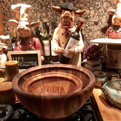 Everything still available except wooden bowl set.