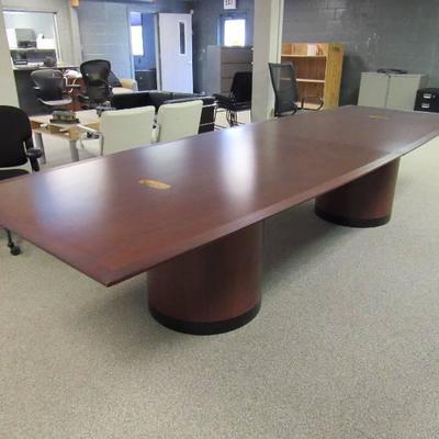 12' X 4' Laminated Wood Conference Table