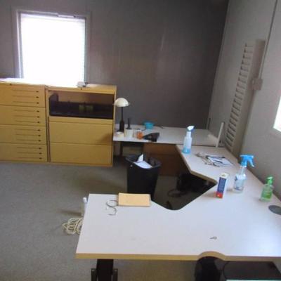 Office Desk, Cabinet And Chair Lot