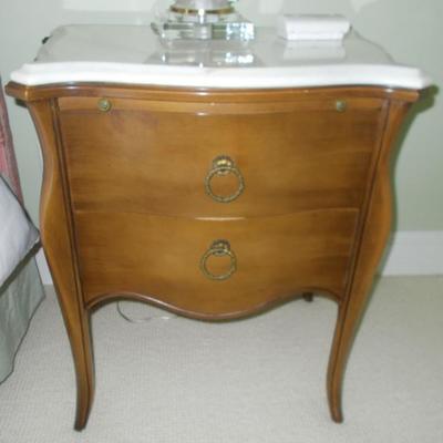 2 drawer French Provencial style night stand $300