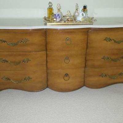 9 drawer French Provencial style dresser $600