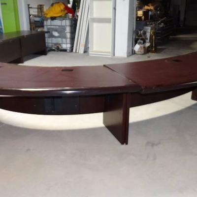 Lg horse shoe shape conference table- each section ...