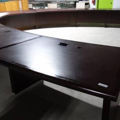 Lg horse shoe shape conference table- each section ...