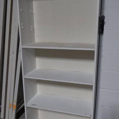 White book shelf