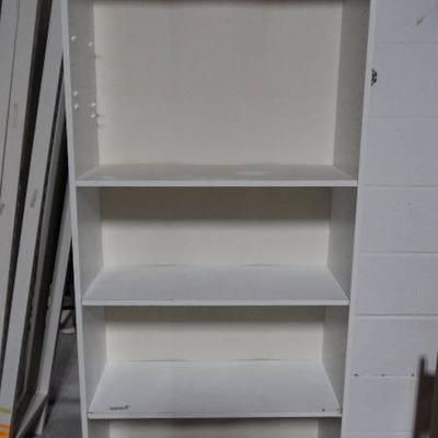 White book shelf