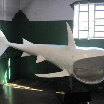 Grey Agate 12' Shark Sculpture 