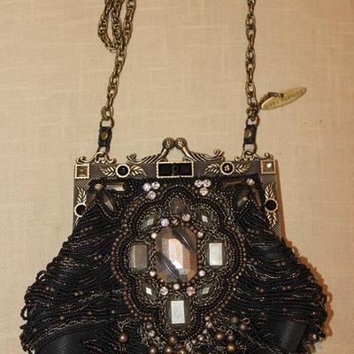 Mary Francis black beaded purse
