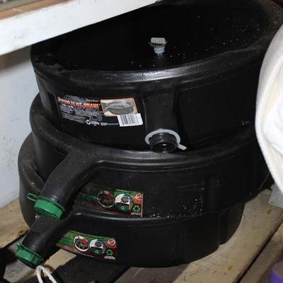 Three oil drip pans
