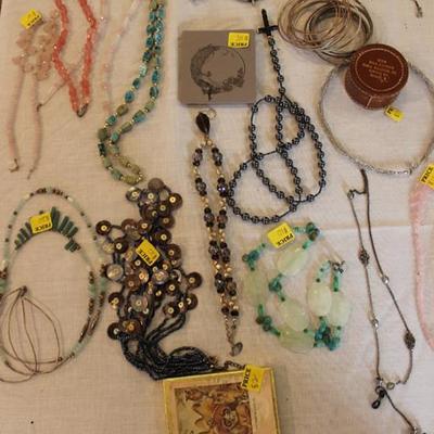 Box lot of jewelry, some sterling pieces
